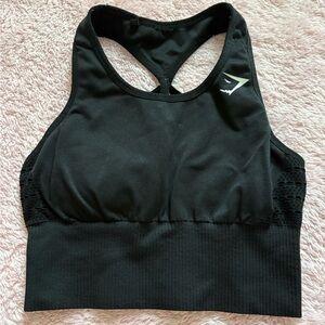 Gymshark Black Lace Detail Sports Bra
